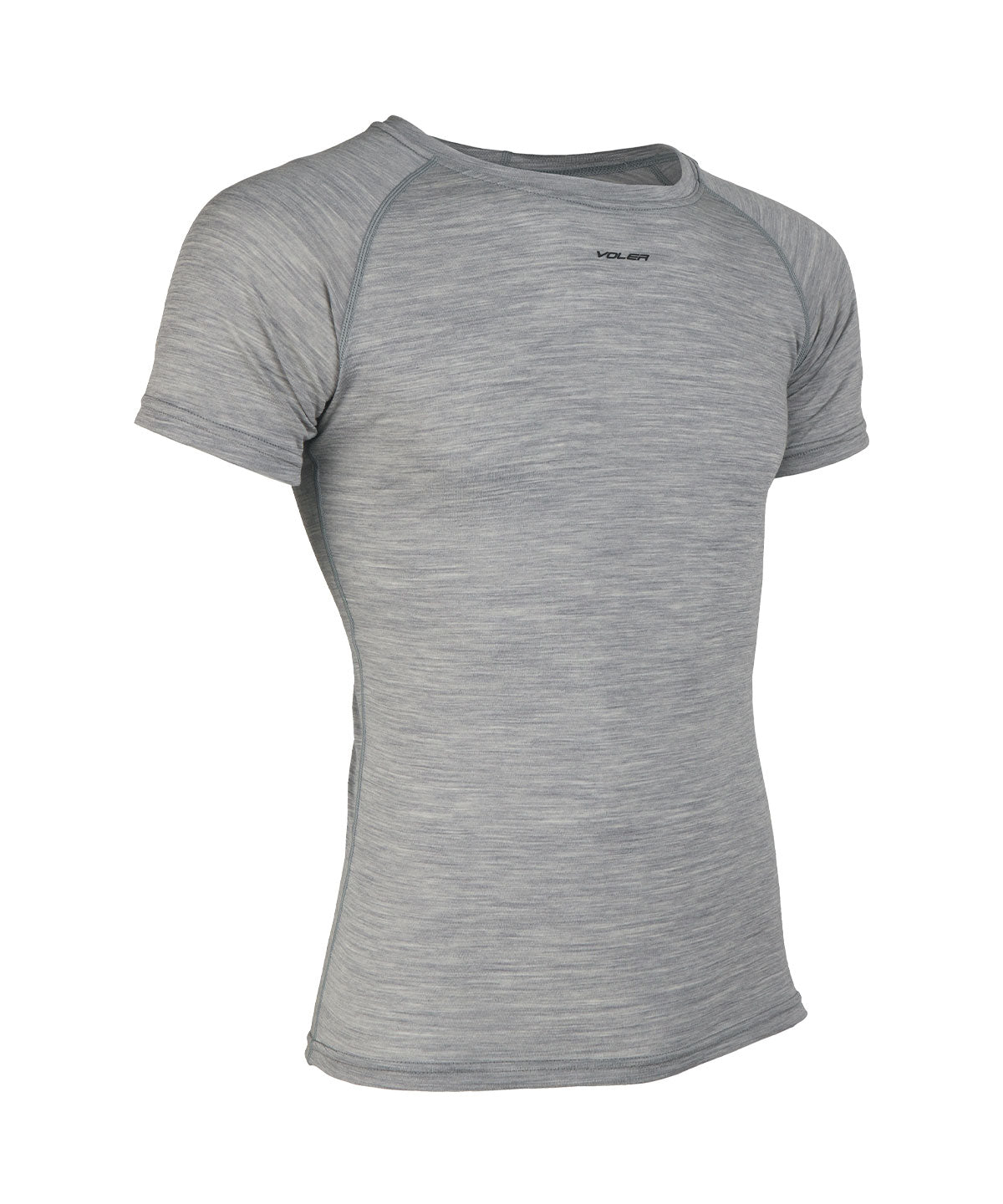 M. LIGHTWEIGHT MERINO SS BASE - GREY HEATHER
