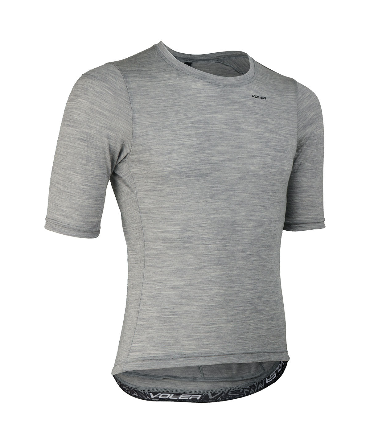 M. LIGHTWEIGHT MERINO ZIPPERLESS JERSEY - GREY HEATHER - Voler - XSM - 1010N65GRH