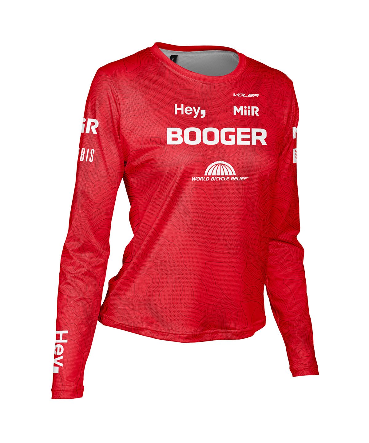 W. ENDURANCE AIR LS TEE - TEAM BOOGER - Voler - RED - 1T201WQRED