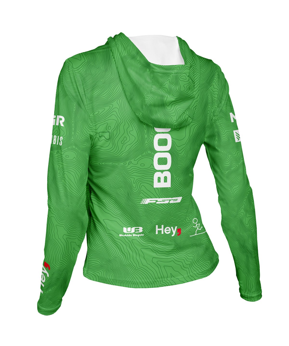 W. ENDURANCE AIR SUN HOODIE - TEAM BOOGER - Voler - GREEN - 1T201WRGRN