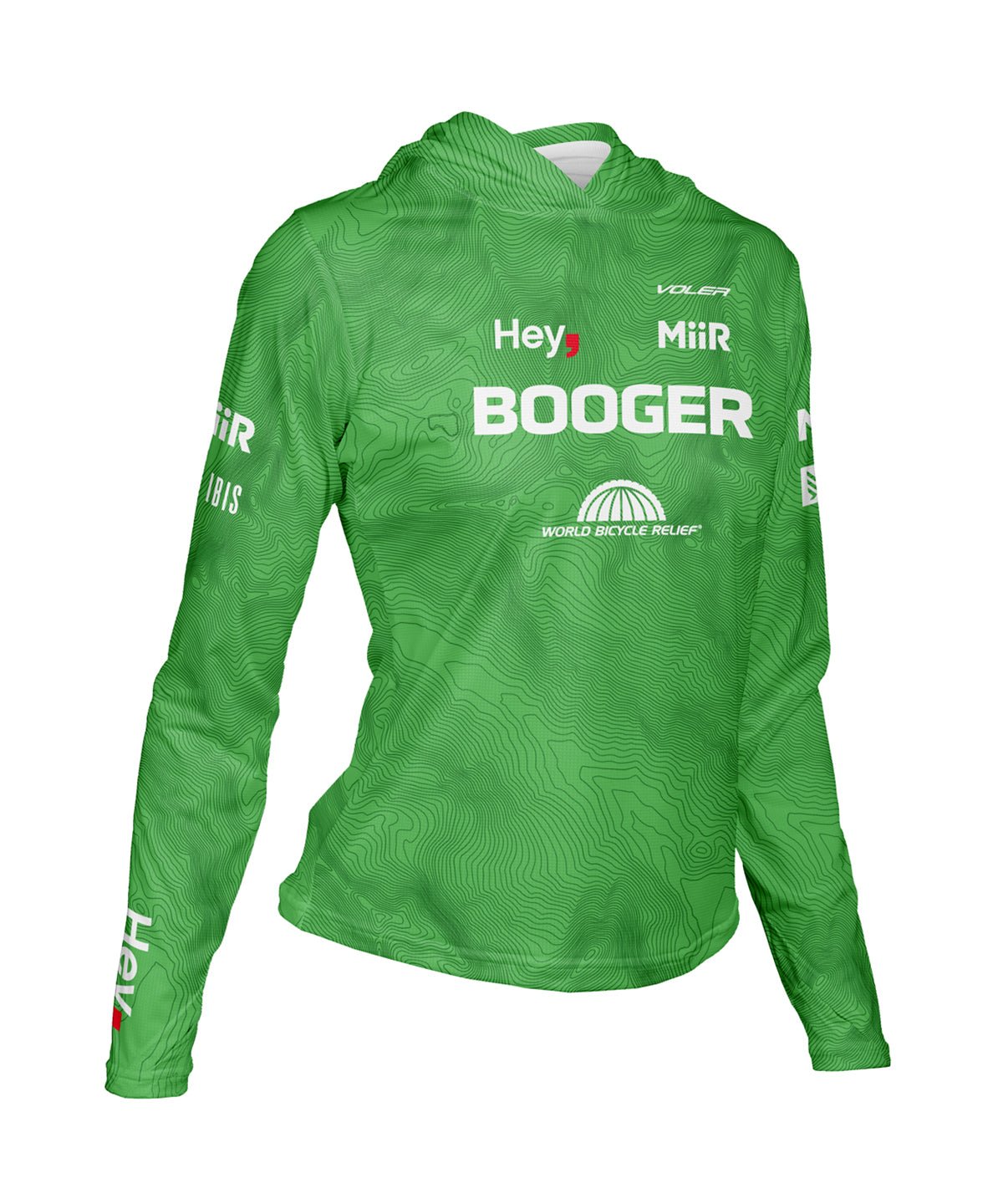 W. ENDURANCE AIR SUN HOODIE - TEAM BOOGER - Voler - GREEN - 1T201WRGRN