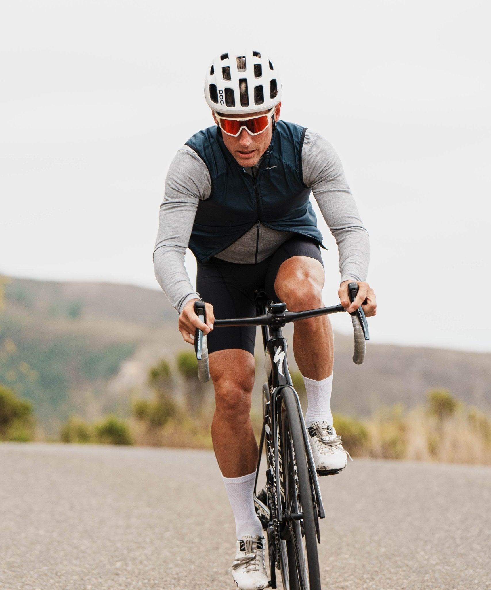 M. MIDWEIGHT MERINO LS JERSEY - HEATHER GREY - Voler - XSM - 1010M01GRY