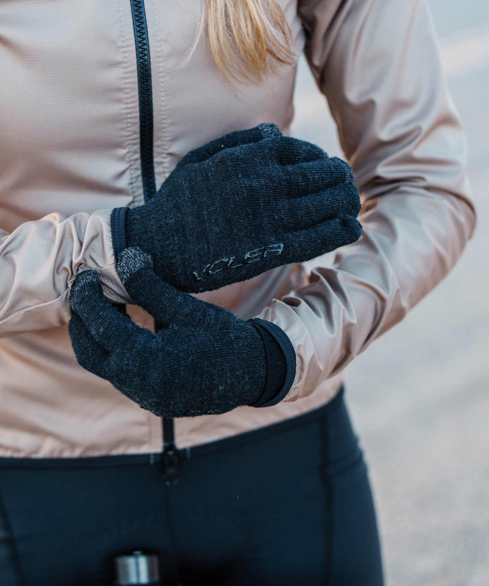 TOUCH MERINO GLOVES - Voler - CHARCOAL - 1240664CHR