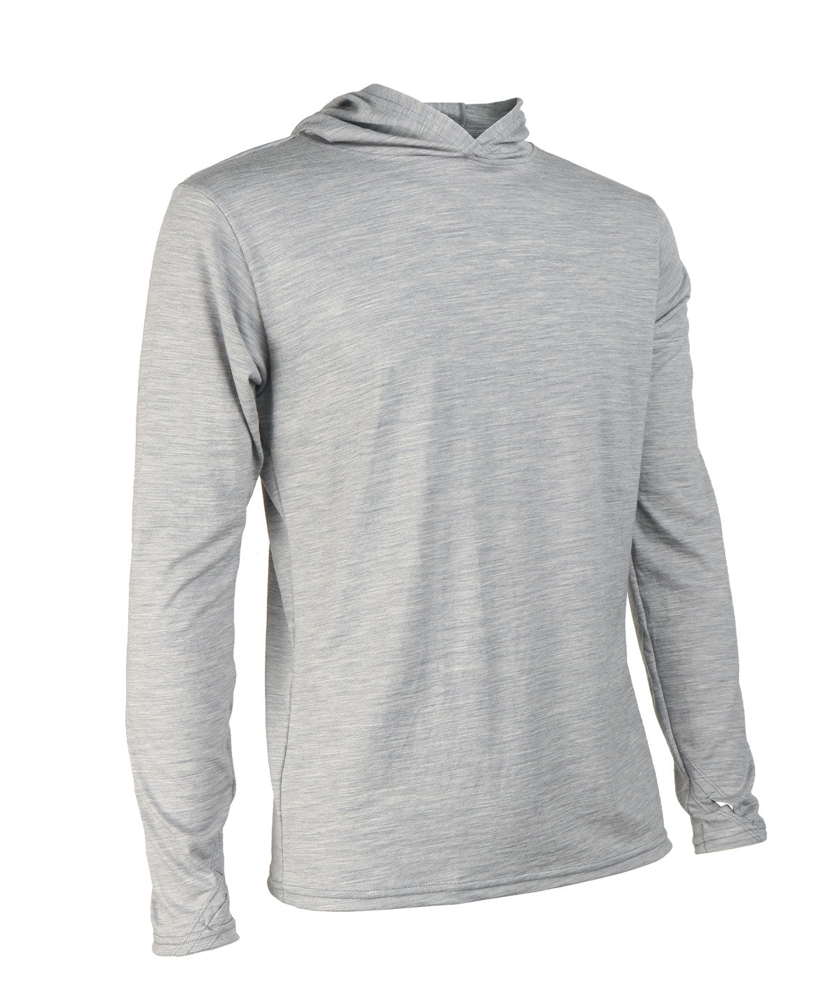 M. MIDWEIGHT MERINO SUN HOODIE - Voler - HEATHER GREY -