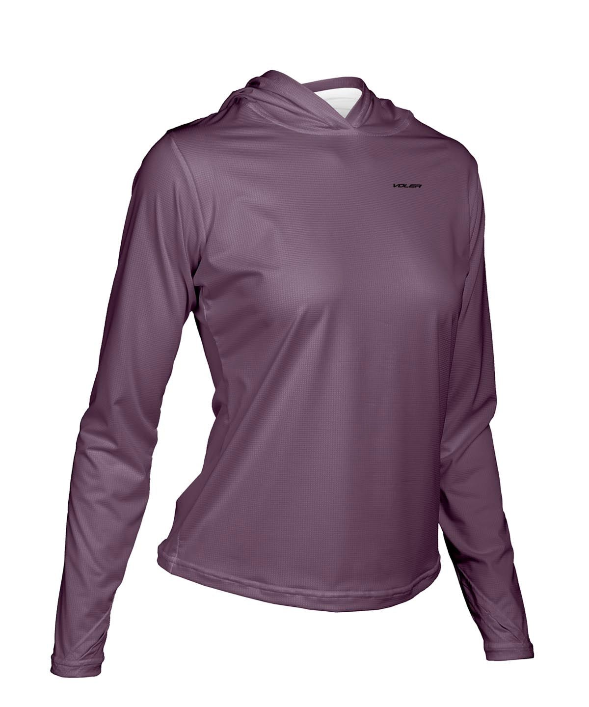 W. ENDURANCE AIR SUN HOODIE - SOLID - Voler - WASHED PLUM - 1T2022DWPL