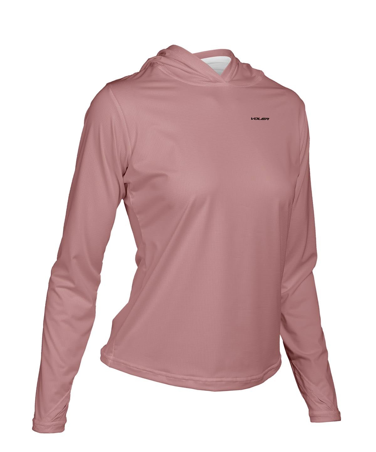 W. ENDURANCE AIR SUN HOODIE - SOLID - Voler - ROSEWOOD - 1T2022DROS