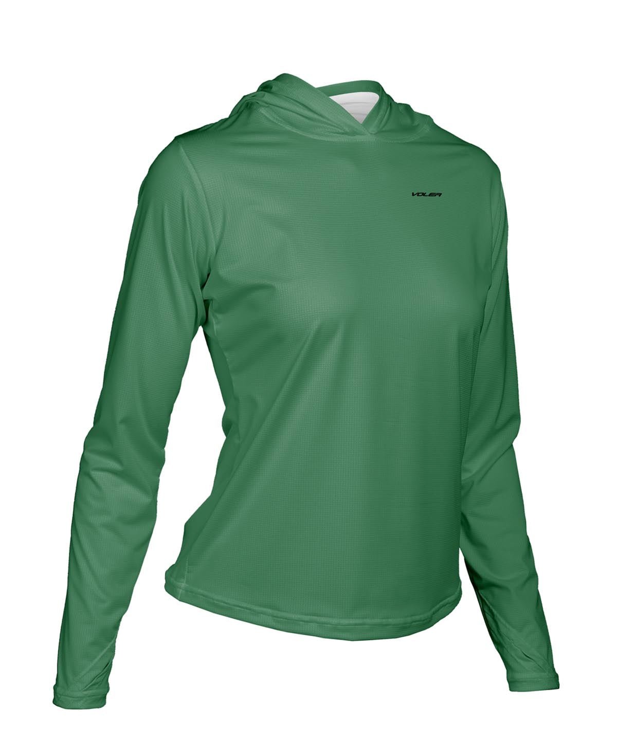 W. ENDURANCE AIR SUN HOODIE - SOLID - Voler - CACTUS GREEN - 1T2022DCTS