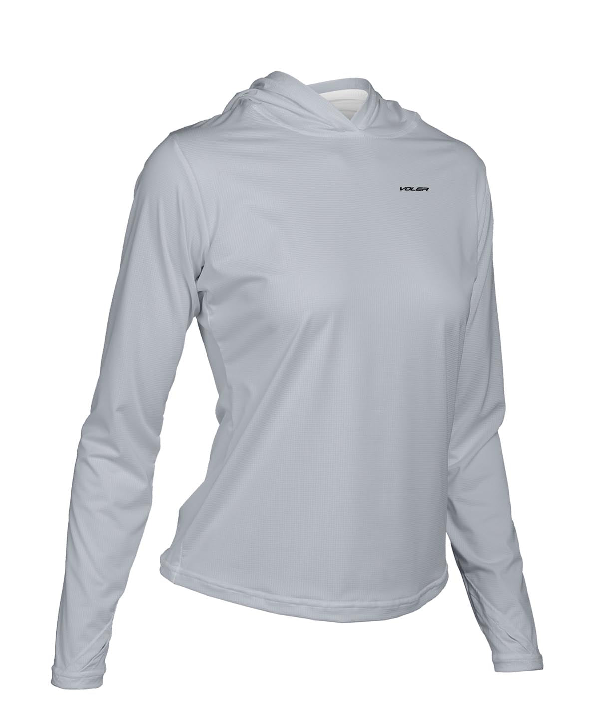 W. ENDURANCE AIR SUN HOODIE - SOLID - Voler - CLOUD GREY - 1T2022DCGR
