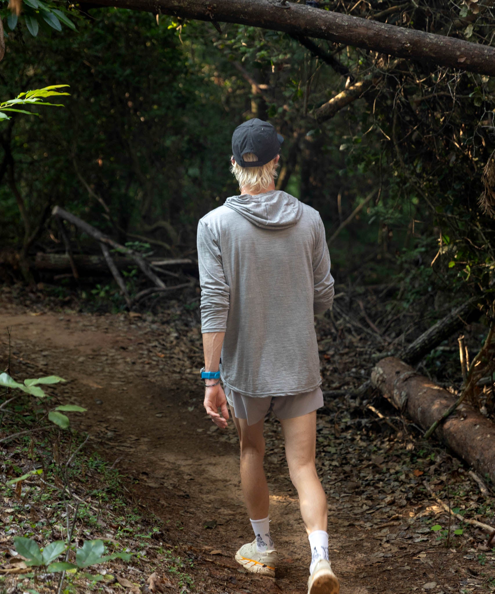M. MIDWEIGHT MERINO HOODIE - GREY HEATHER - Voler - SML - 1010N71GRH