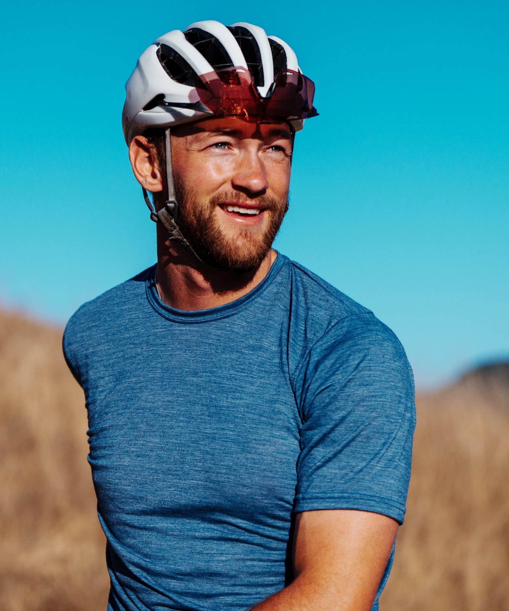 M. LIGHTWEIGHT MERINO TEE - SLATE HEATHER - Voler - XSM - 1010N54SLH