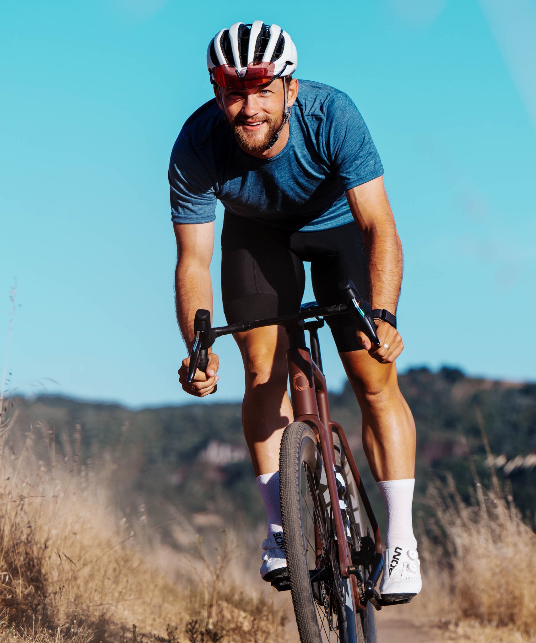 M. LIGHTWEIGHT MERINO TEE - SLATE HEATHER - Voler - XSM - 1010N54SLH