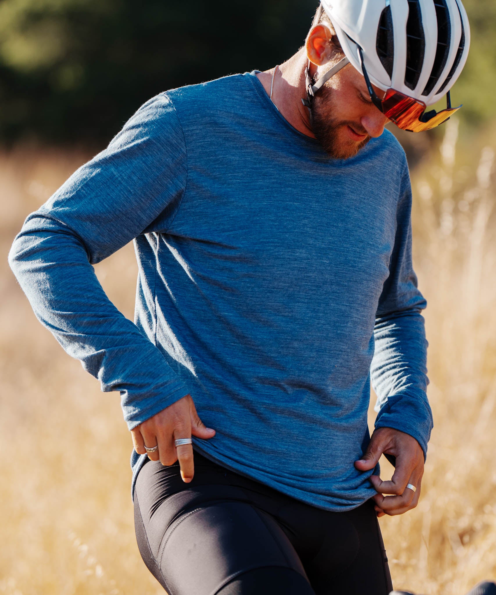 M. LIGHTWEIGHT MERINO LS TEE - GREY HEATHER - Voler - XSM - 1010N67GRH