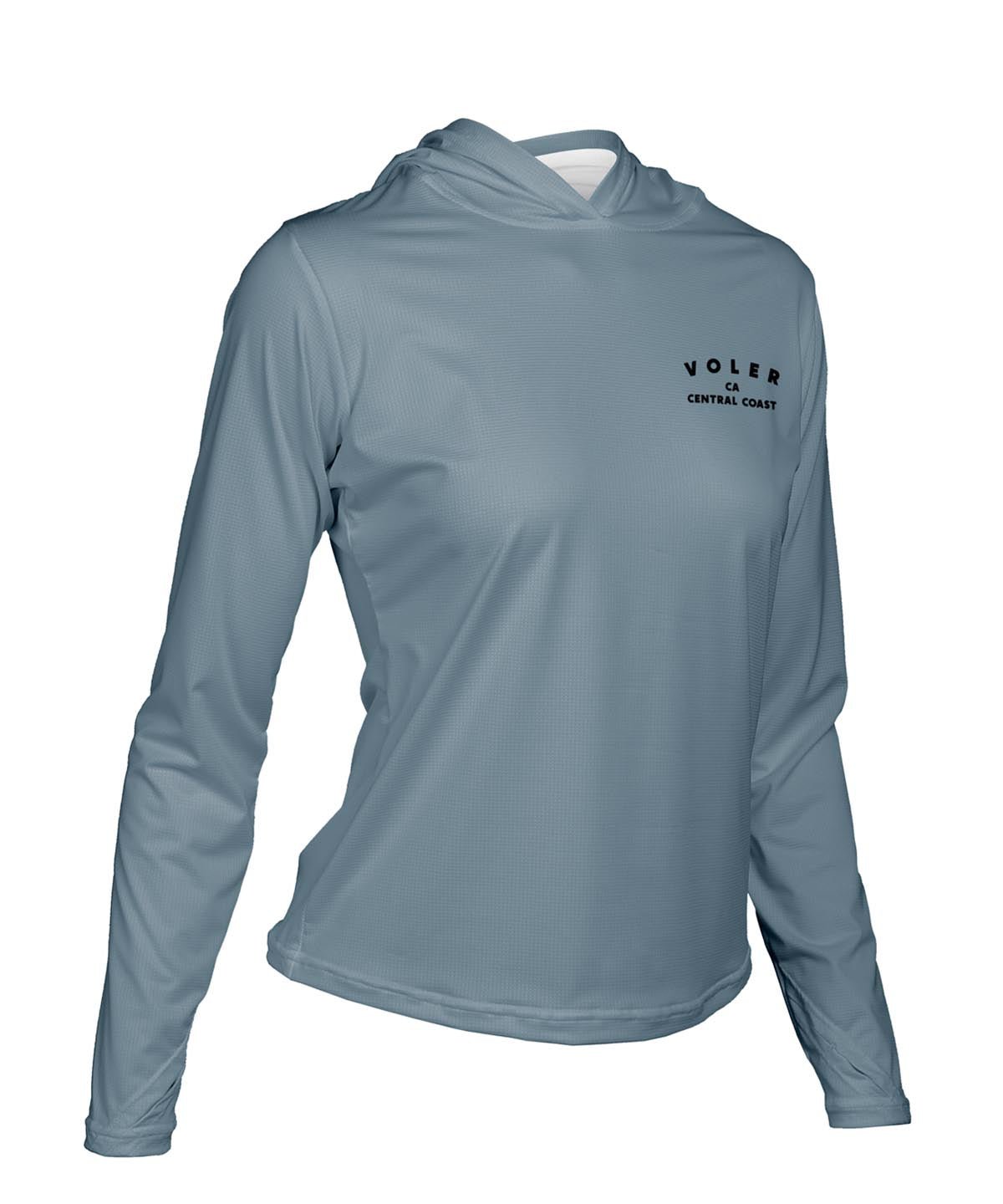 W. ENDURANCE AIR SUN HOODIE - QLTY APPAREL - Voler - STORM BLUE - 1T2022FSTM