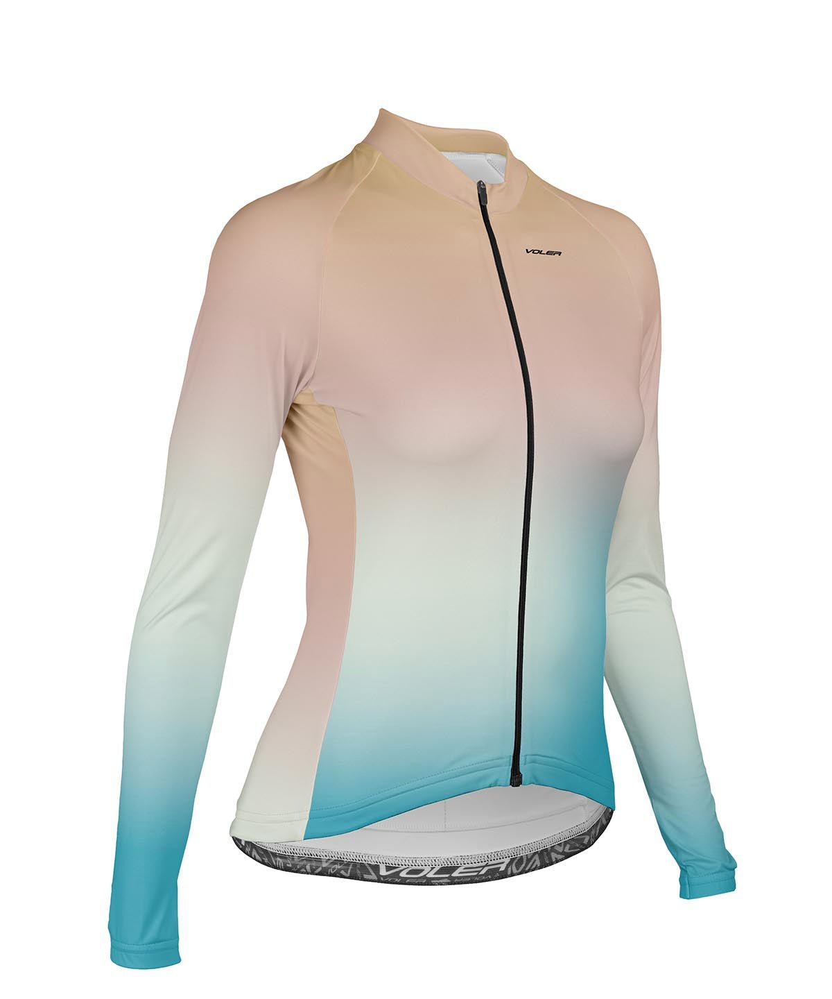W. PELOTON COASTAL LS JERSEY - ETHEREAL - Voler - ROSEWOOD - 1T2022TROS