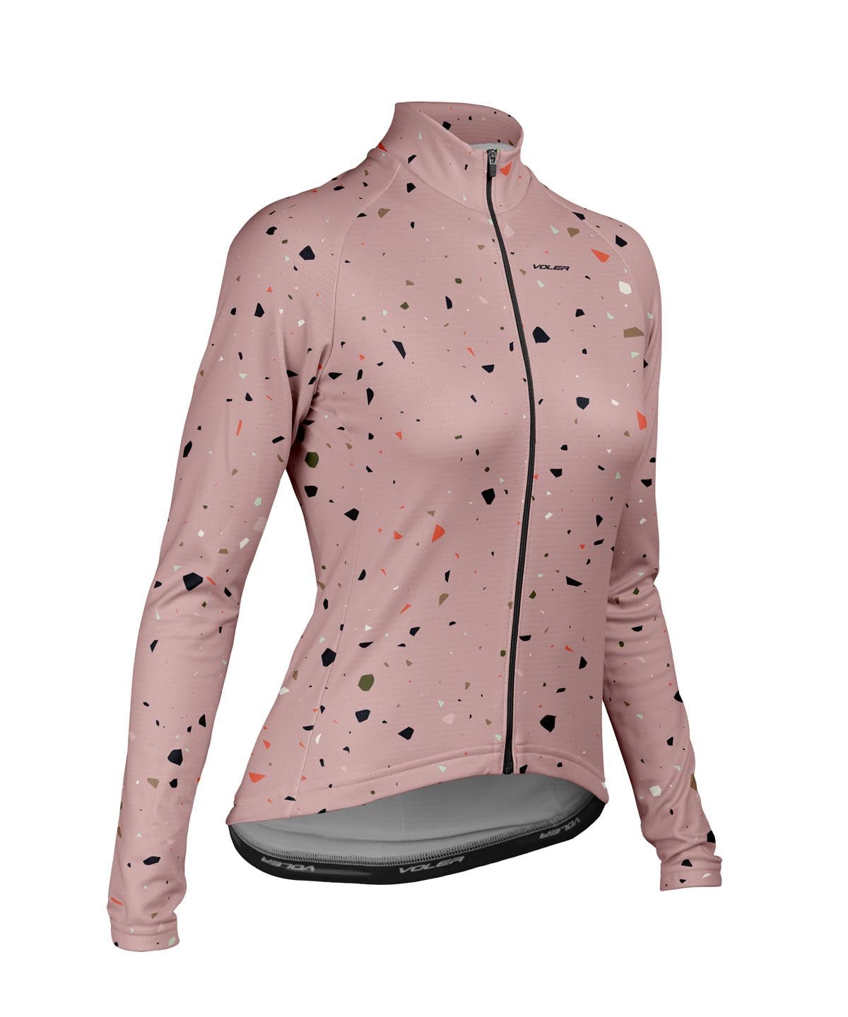W. PELOTON THERMAL JERSEY - TERRAZZO - Voler - ROSEWOOD - 1T2024JROS