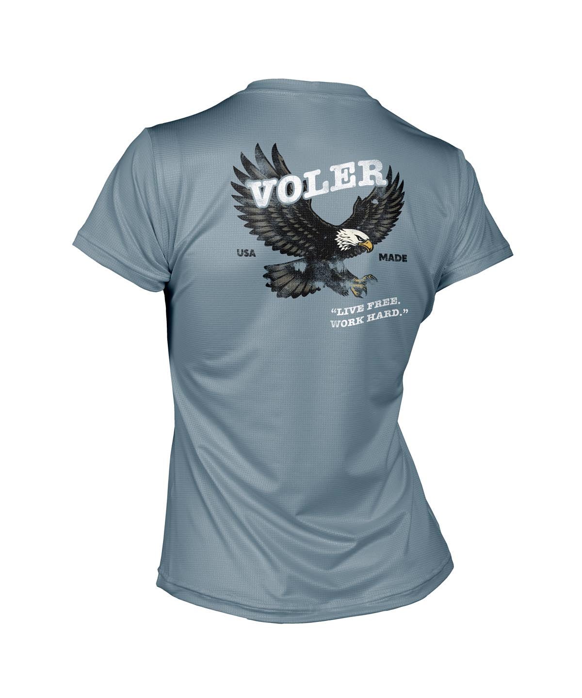W. ENDURANCE AIR TEE - LIVE FREE - Voler - STORM BLUE - 1T2023ESTM