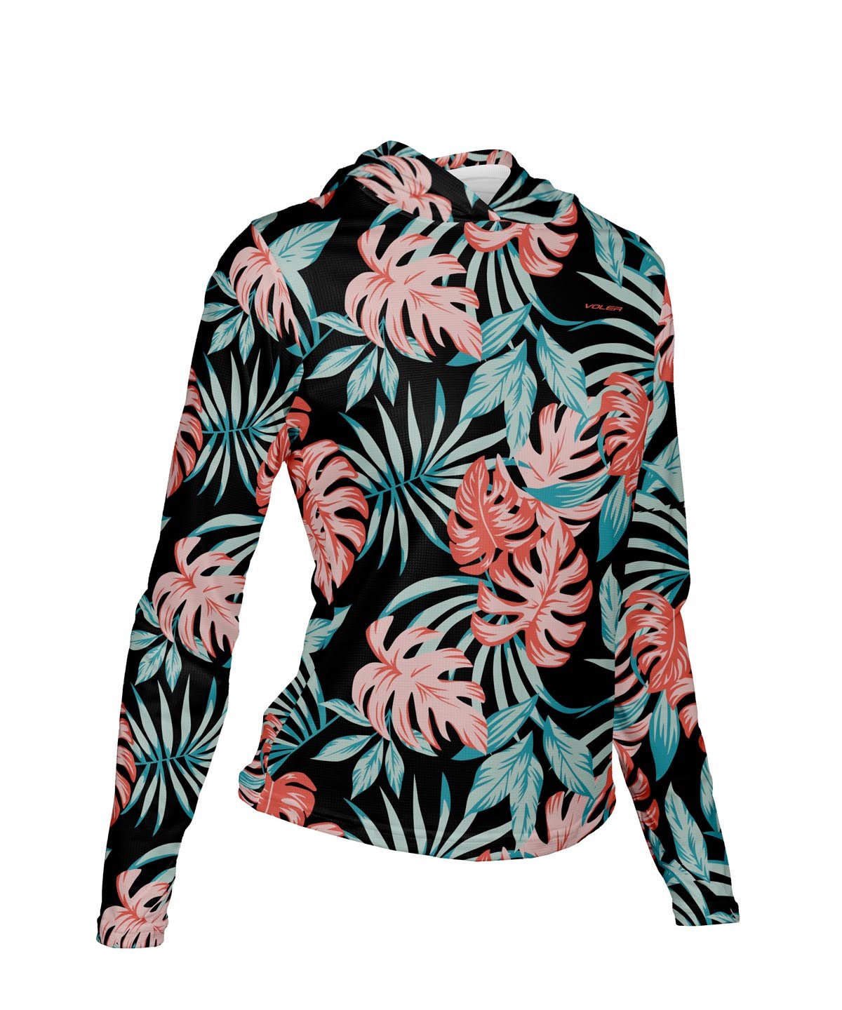 W. ENDURANCE AIR SUN HOODIE - LOTO BLANCO - Voler - BLACK - 1T2024PBLK
