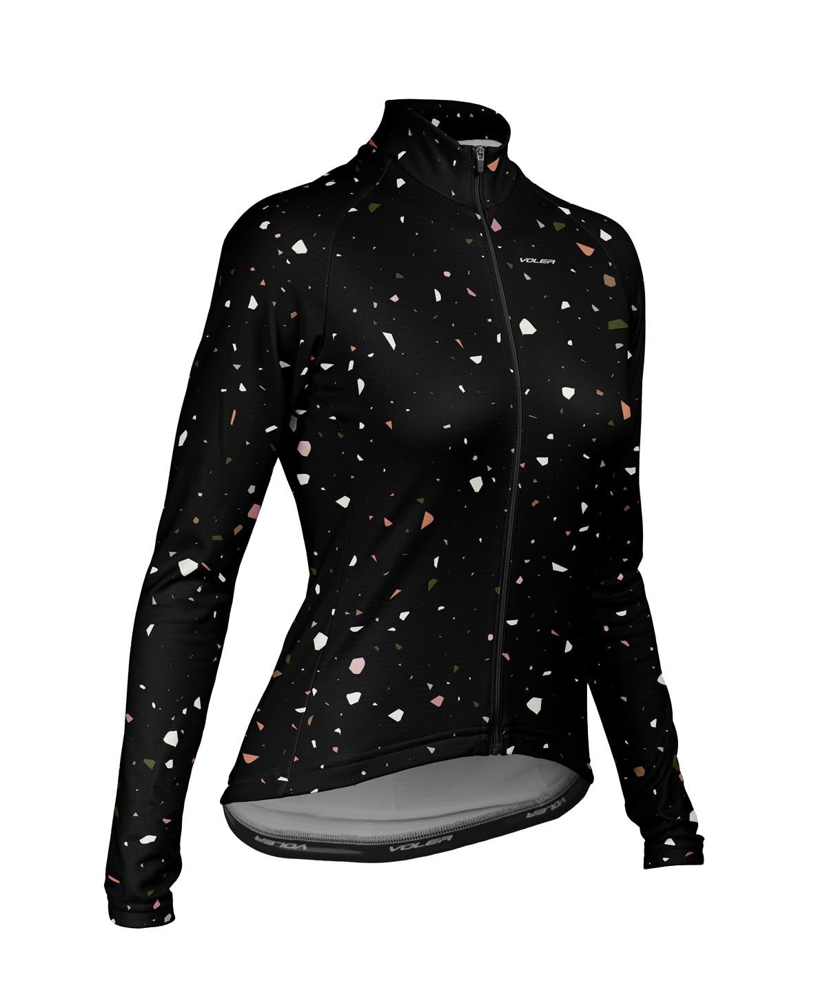 W. PELOTON THERMAL JERSEY - TERRAZZO - Voler - BLACK - 1T2024JBLK