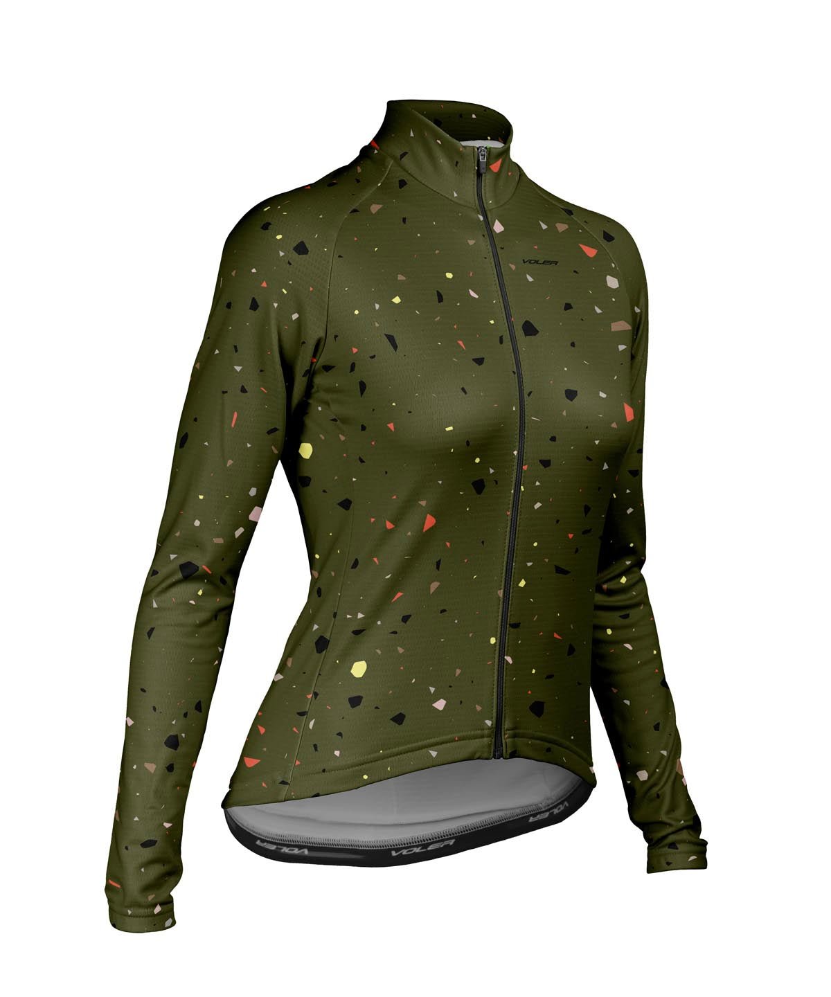 W. PELOTON THERMAL JERSEY - TERRAZZO - Voler - ARMY GREEN - 1T2024JARM
