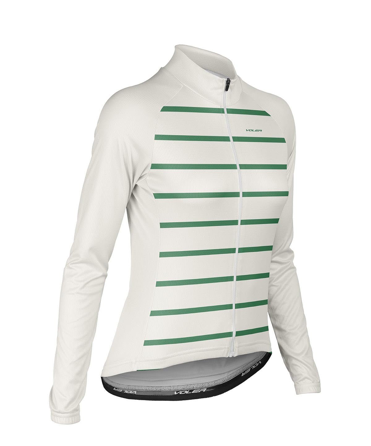 W. PELOTON THERMAL JERSEY - CLEAN LINES - Voler - SALT AND CACTUS GREEN - 1T2024DSCA
