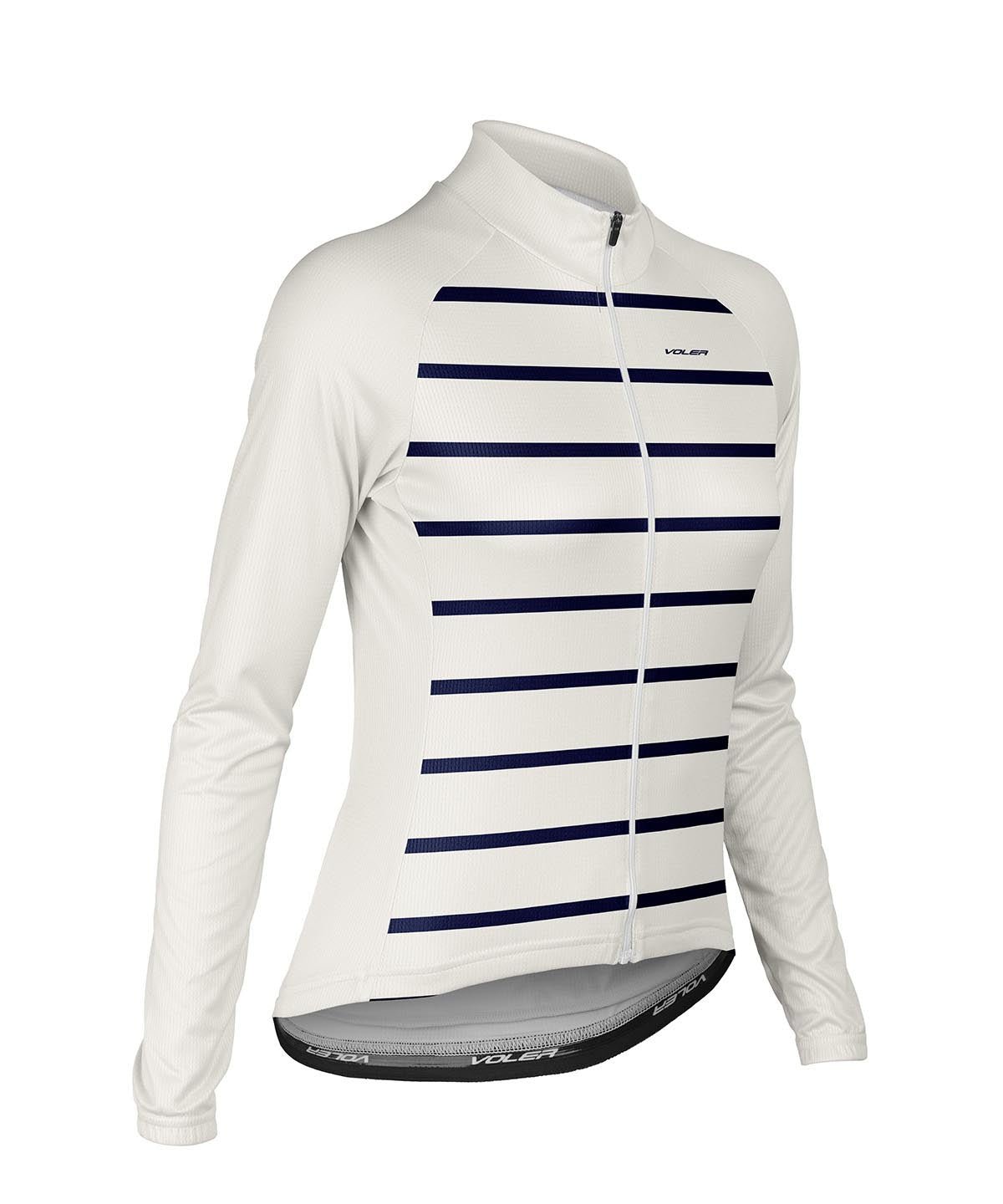W. PELOTON THERMAL JERSEY - CLEAN LINES - Voler - SALT AND NAVY - 1T2024DSNV