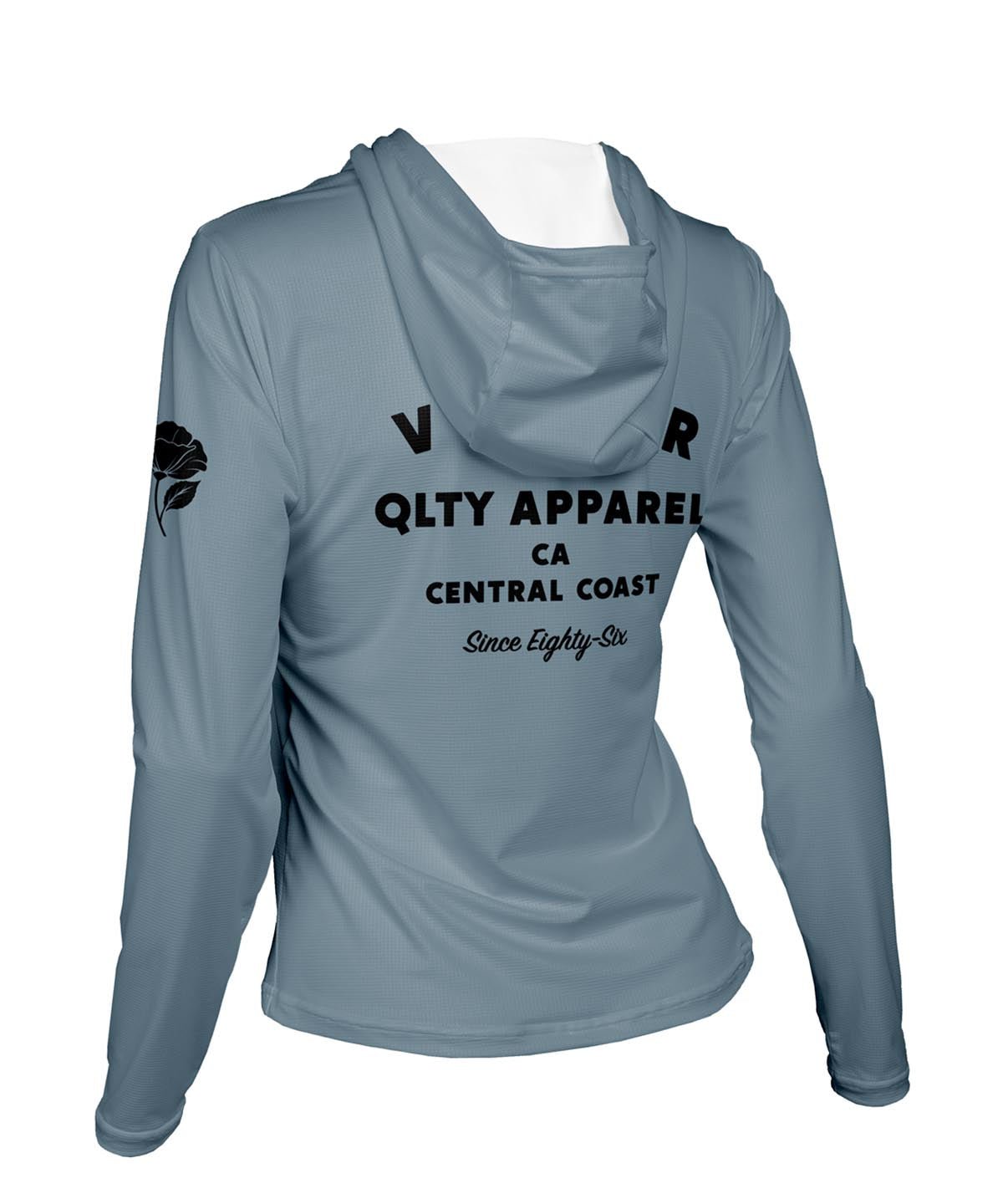 W. ENDURANCE AIR SUN HOODIE - QLTY APPAREL - Voler - STORM BLUE - 1T2022FSTM