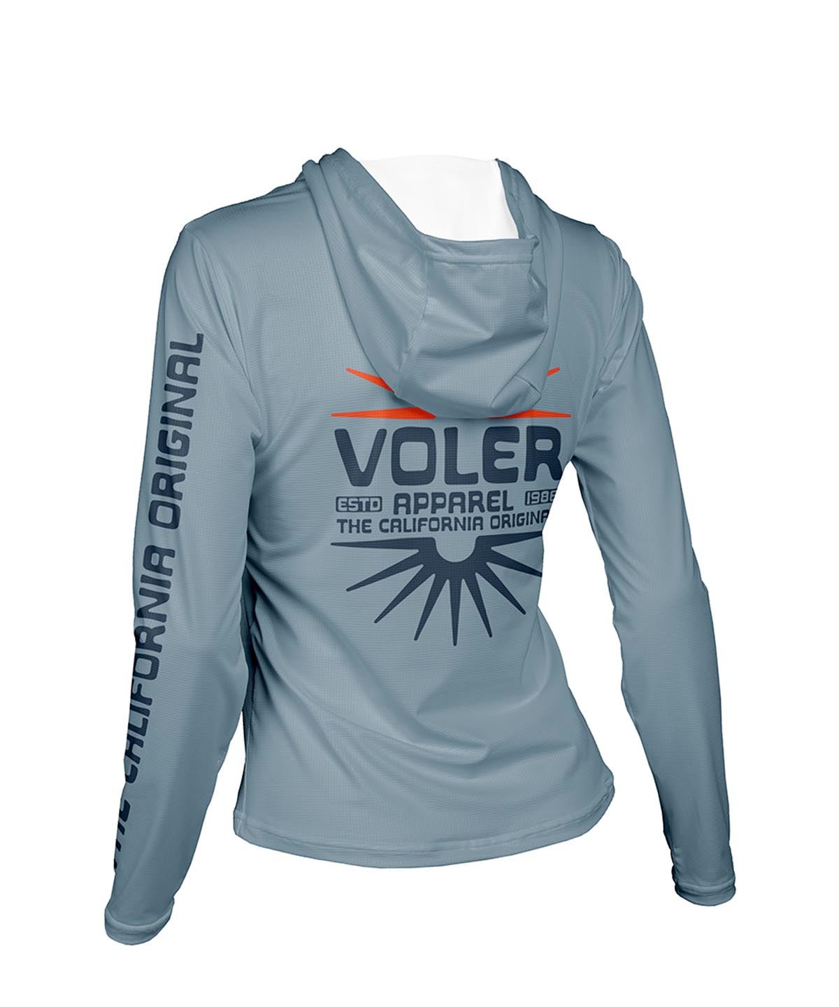 W. ENDURANCE AIR SUN HOODIE - CALIFORNIA ORIGINAL - Voler - STORM BLUE - 1T20222STM