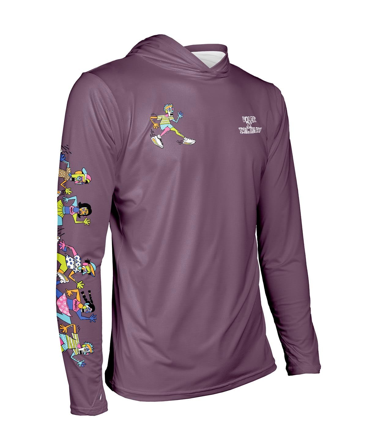 M. ENDURANCE AIR HOODIE - IMAGINARY RUN CLUB - Voler - WASHED PLUM - 1T1022PWPL