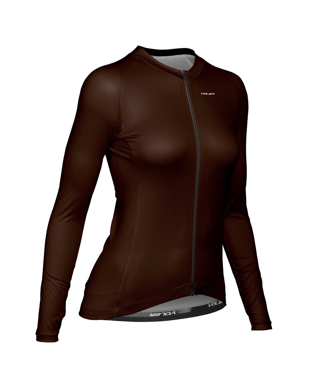 W. VELOCITY AIR LS JERSEY - SOLID - Voler - ESPRESSO - 1T20229ESP