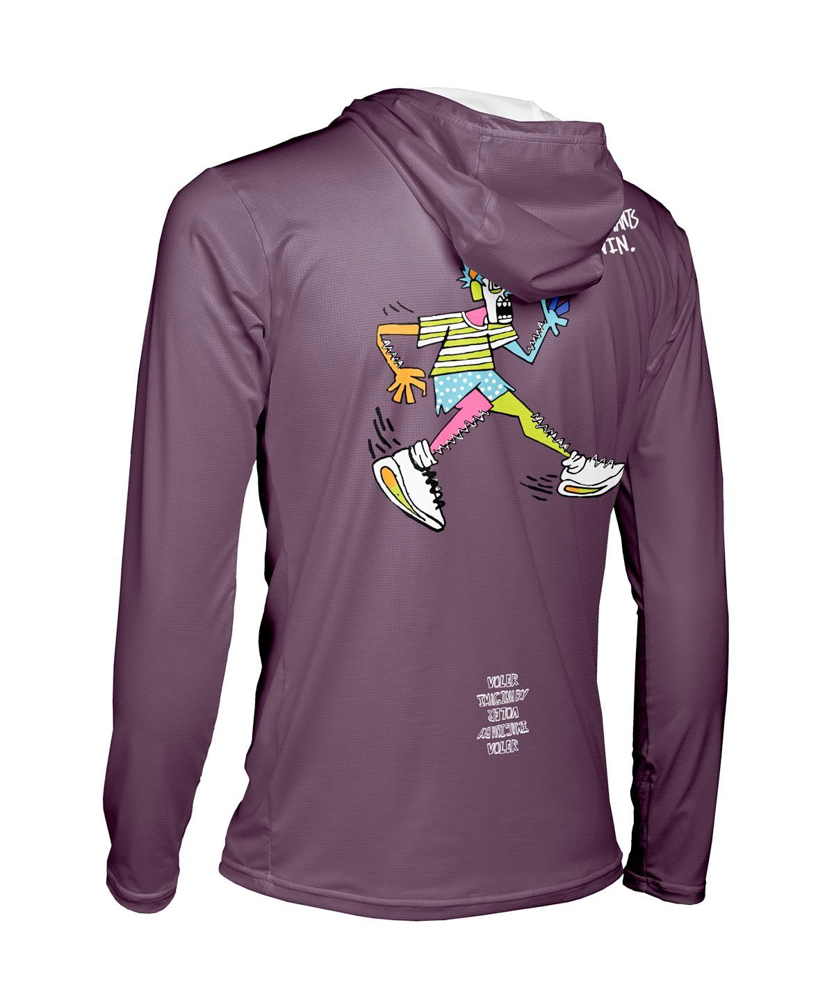 M. ENDURANCE AIR HOODIE - IMAGINARY RUN CLUB - Voler - WASHED PLUM - 1T1022PWPL