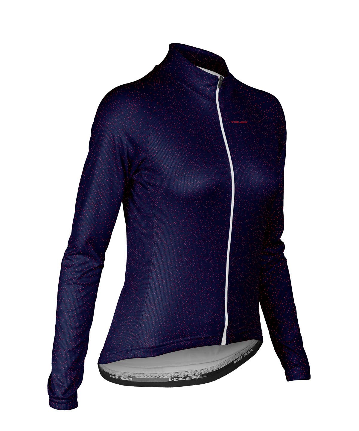 W. PELOTON THERMAL JERSEY - DOT FIELD - Voler - NAVY - 1T2024MNVY