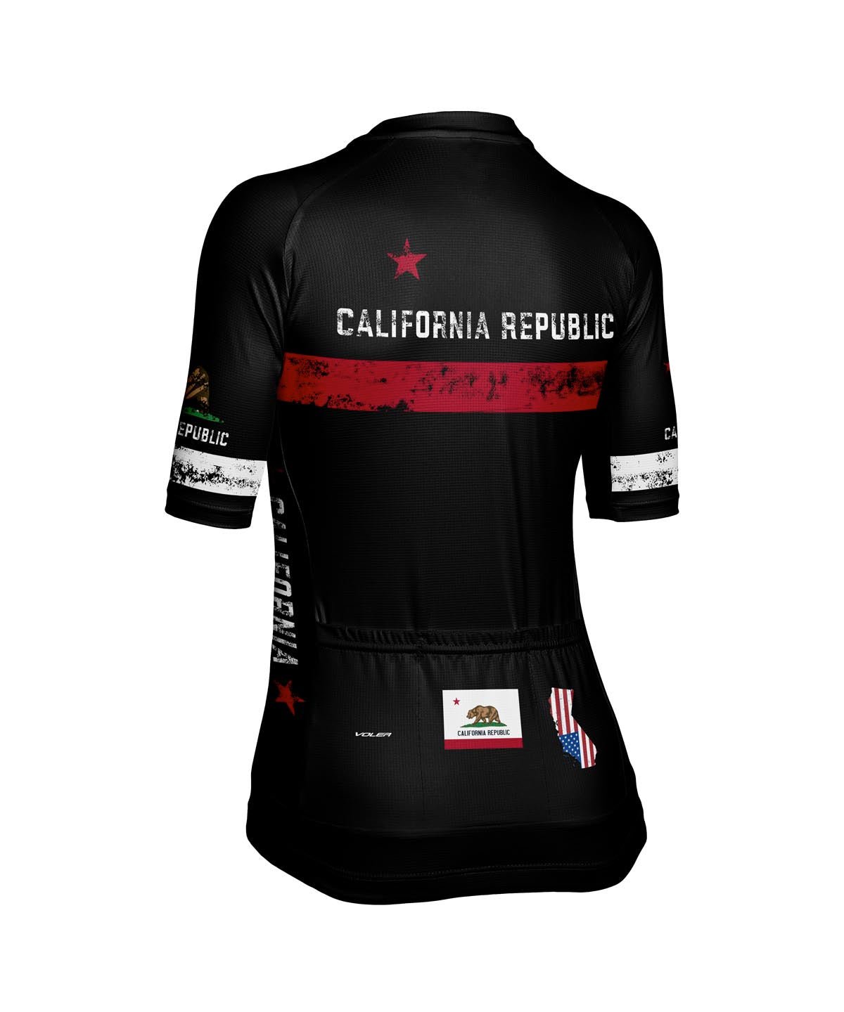 W. VELOCITY AIR JERSEY - CALIFORNIA REPUBLIC - Voler - BLACK - 1T2024FBLK
