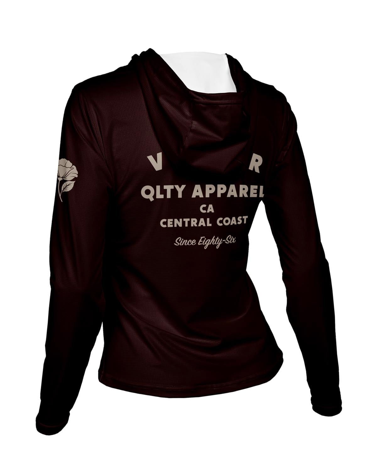 W. ENDURANCE AIR SUN HOODIE - QLTY APPAREL - Voler - ESPRESSO - 1T2022FESP