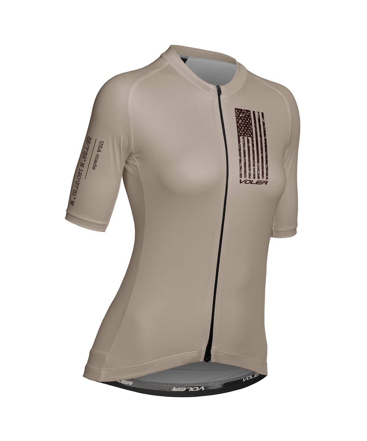 W. VELOCITY AIR JERSEY - NEVER QUIT - Voler - COBBLESTONE - 1T2022UCBS