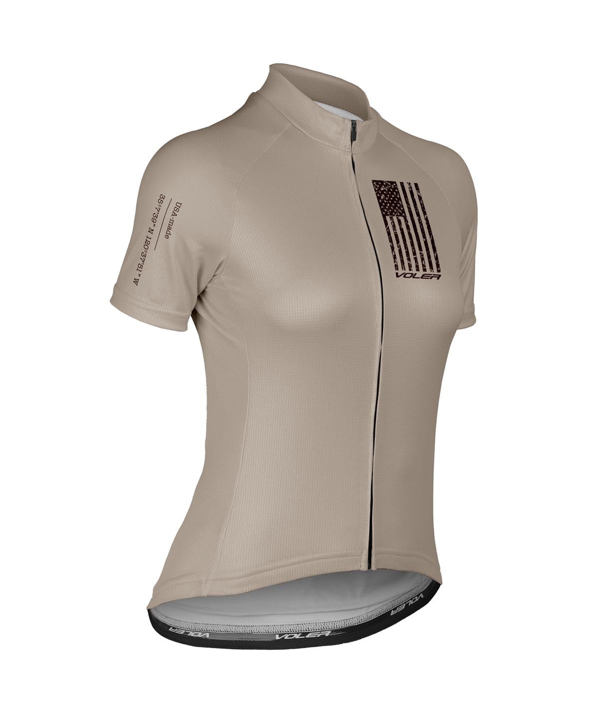 W. PELOTON RACE JERSEY - NEVER QUIT - Voler - COBBLESTONE - 1T2022VCBS