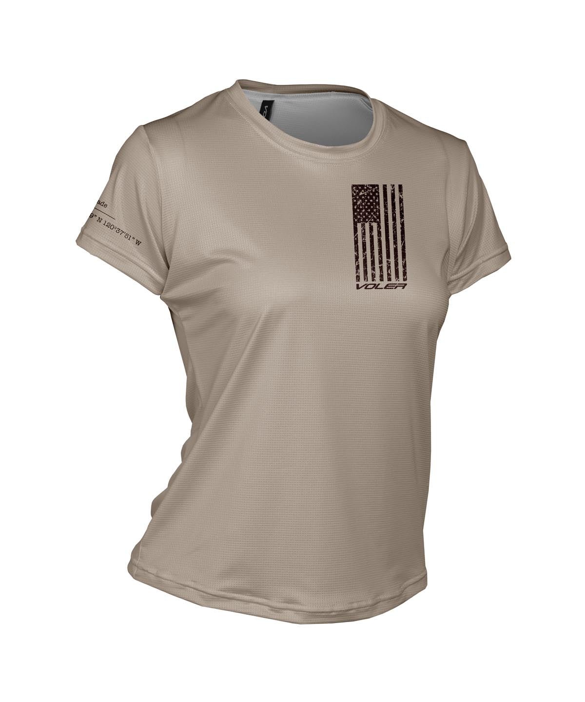 W. ENDURANCE AIR TEE - NEVER QUIT - Voler - COBBLESTONE - 1T2022XCBS