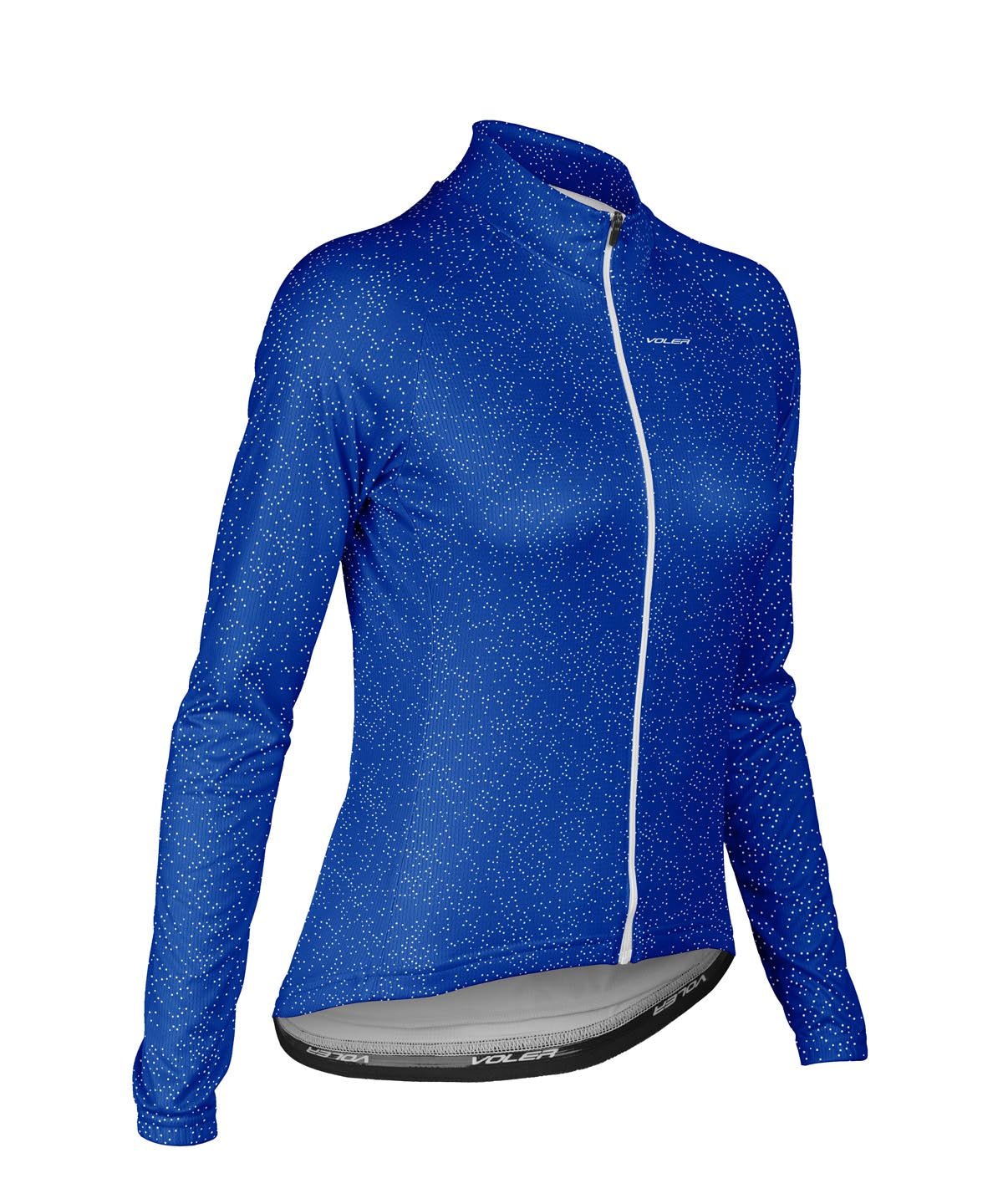 W. PELOTON THERMAL JERSEY - DOT FIELD - Voler - COBALT - 1T2024MCOB