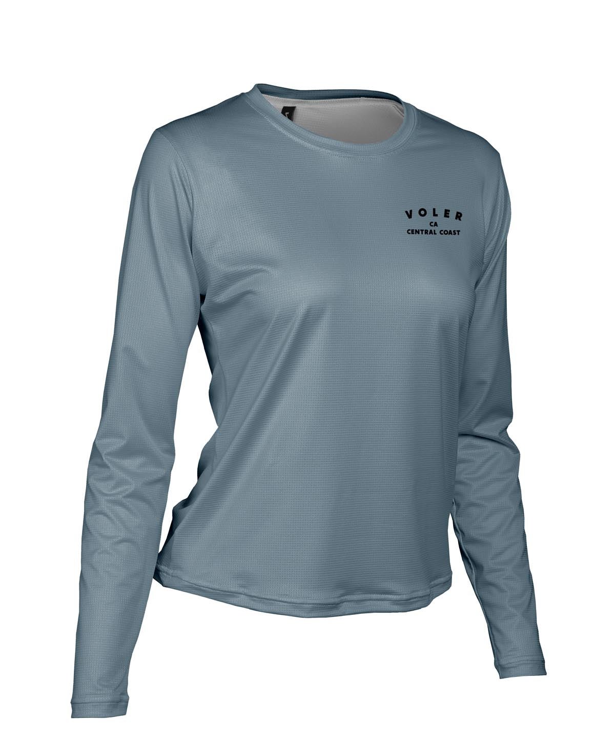 W. ENDURANCE AIR LS TEE - QLTY APPAREL - Voler - STORM BLUE - 1T2021RSTM