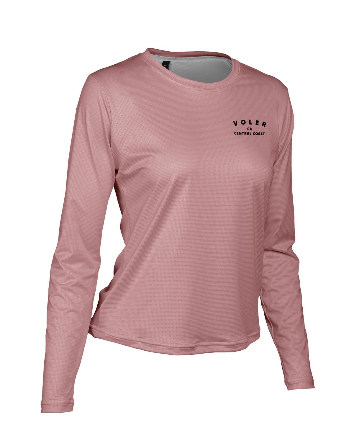 W. ENDURANCE AIR LS TEE - QLTY APPAREL - Voler - ROSEWOOD - 1T2021RROS