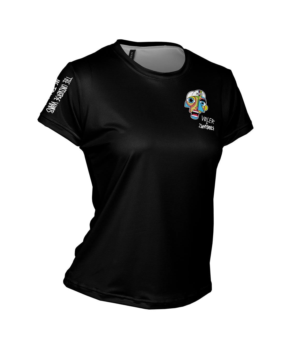 W. ENDURANCE AIR TEE - IMAGINARY CUBIST - Voler - BLACK - 1T20230BLK