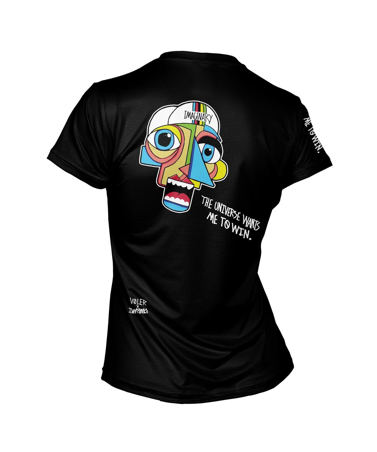 W. ENDURANCE AIR TEE - IMAGINARY CUBIST - Voler - BLACK - 1T20230BLK