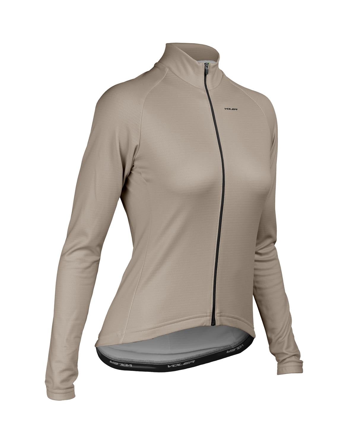 W. PELOTON THERMAL JERSEY - SOLID - Voler - COBBLESTONE - 1T2024RCBS