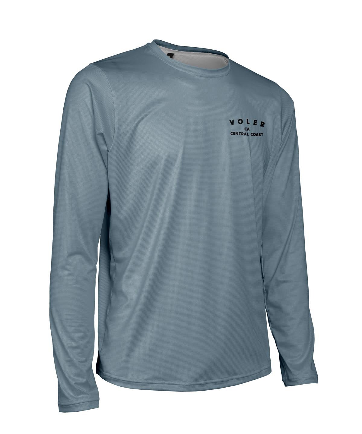 M. ENDURANCE AIR LS TEE - QLTY APPAREL - Voler - STORM BLUE - 1T1021RSTM