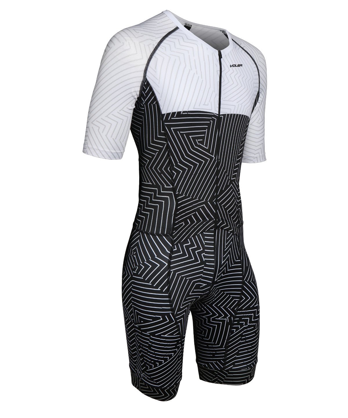 M'S PERFORMANCE TRI SS SKINSUIT - Voler - BLACK AND WHITE - 1010L47PRT
