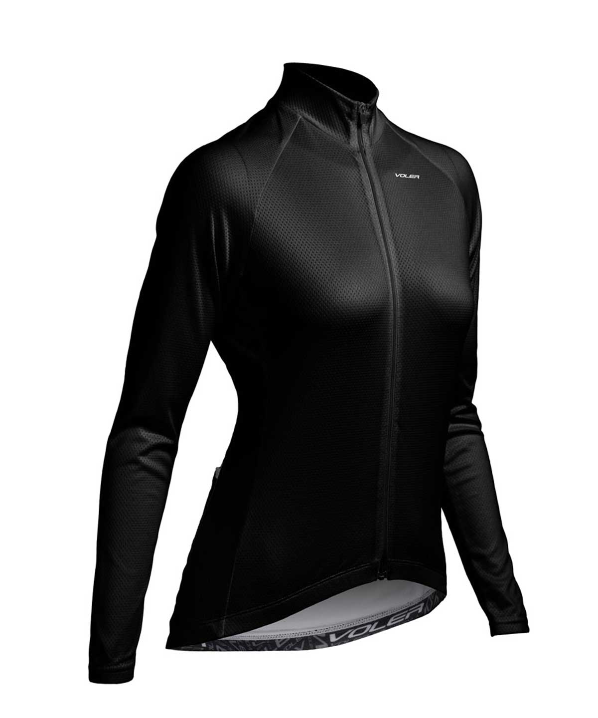 W. PELOTON LIGHTWEIGHT LS JERSEY - SOLID - Voler - BLACK - 1T201QJBLK