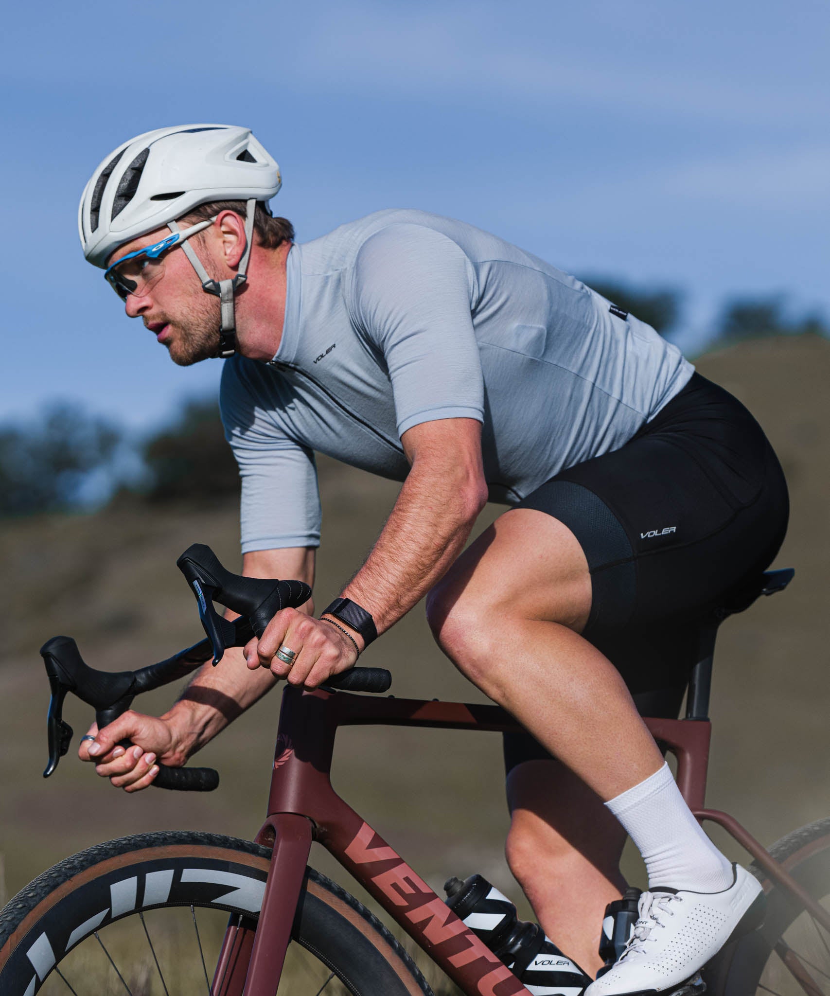 M. LIGHTWEIGHT MERINO JERSEY - Voler - DUSTY BLUE - 1010N18DBL