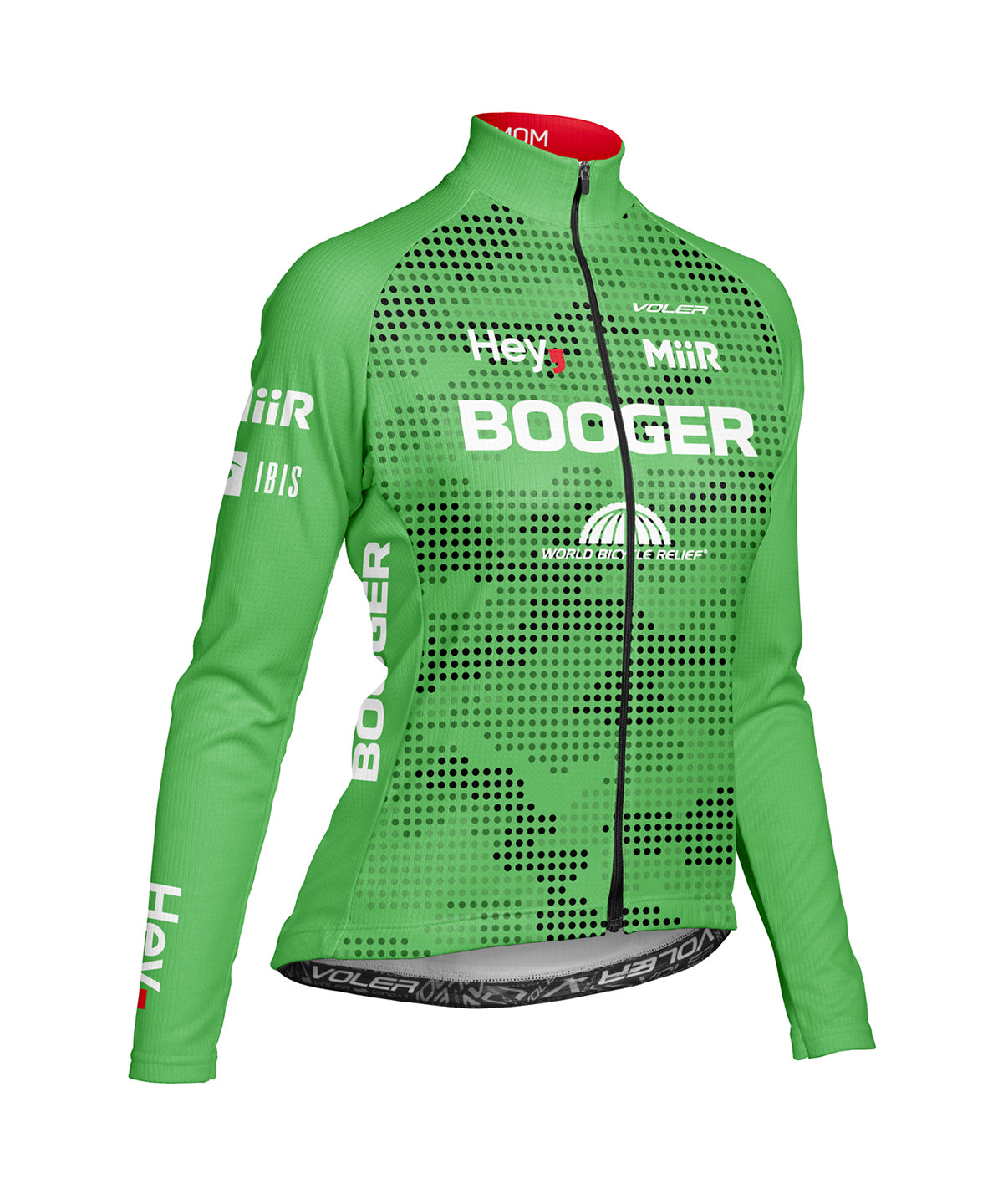 W. PELOTON THERMAL JERSEY - TEAM BOOGER - Voler - GREEN - 1T201WSGRN