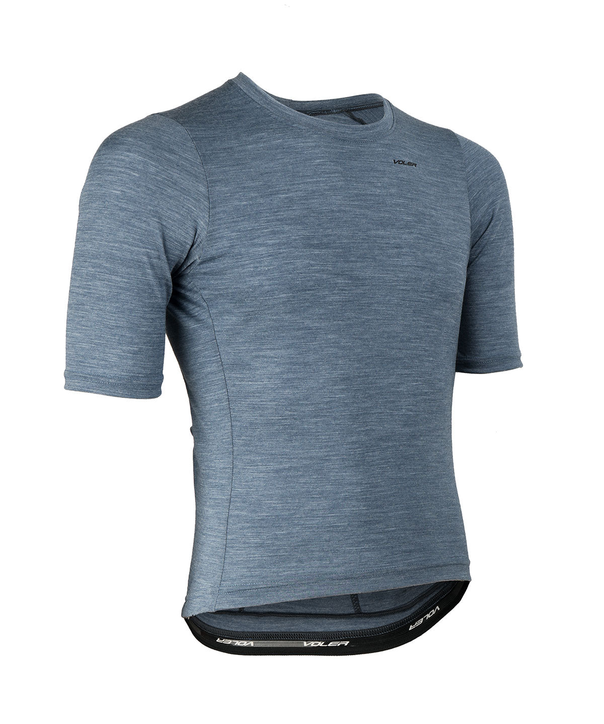 M. LIGHTWEIGHT MERINO ZIPPERLESS JERSEY - SLATE HEATHER - Voler - XSM - 1010N53SLH