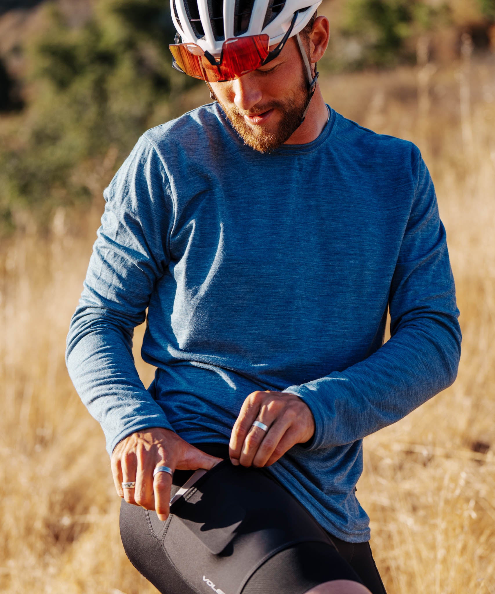M. LIGHTWEIGHT MERINO LS TEE - GREY HEATHER - Voler - XSM - 1010N67GRH