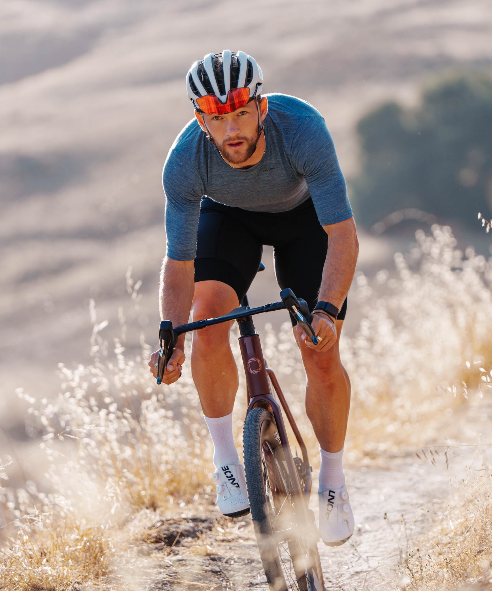 M. LIGHTWEIGHT MERINO ZIPPERLESS JERSEY - SLATE HEATHER - Voler - XSM - 1010N53SLH